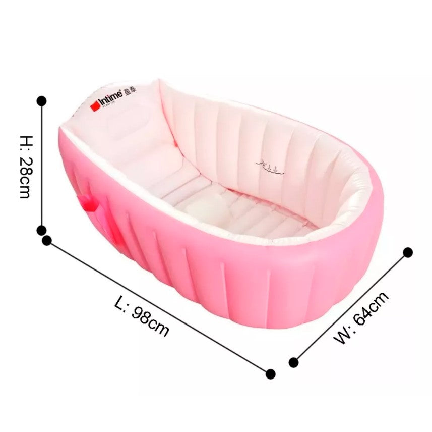 BAÑERA INFLABLE PARA BEBE COLOR ROSA